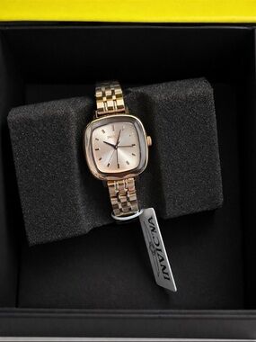 Invicta Women's Rose Gold Square-Link Bracelet Watch